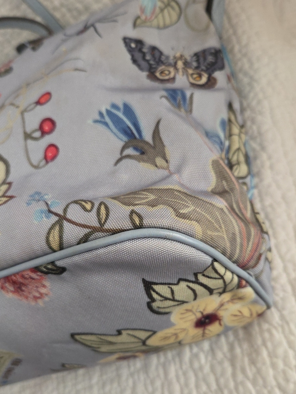 Gucci Flora Knight Canvas Light Blue Women's Two way - Picture 10 of 15